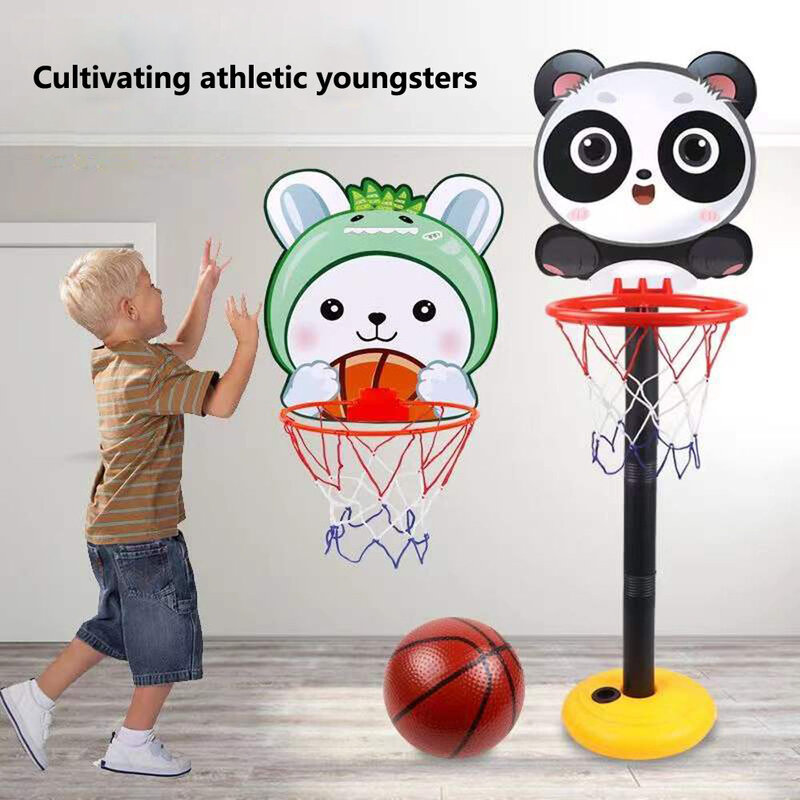 الأطفال الكرتون الإبداعية الحيوانات كرة السلة اللعب مجموعة في الهواء الطلق الرياضة قابل للتعديل حامل سلة حامل هوب الهدف لعبة لعبة للطفل