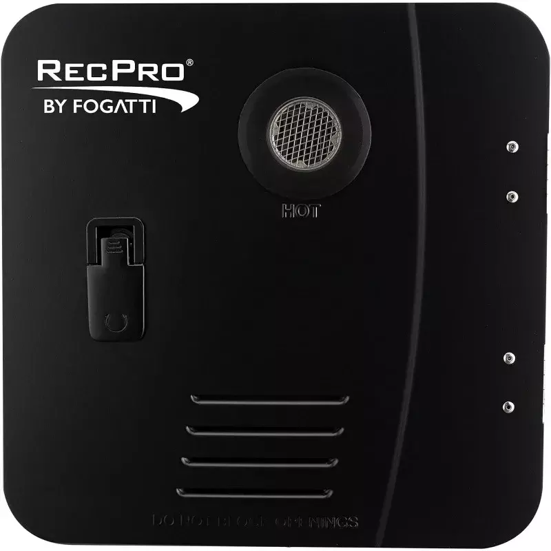 سخان مياه ساخن من RecPro RV بدون خزان ، سخان غاز حسب الطلب ، جهاز تحكم عن بعد ، أسود