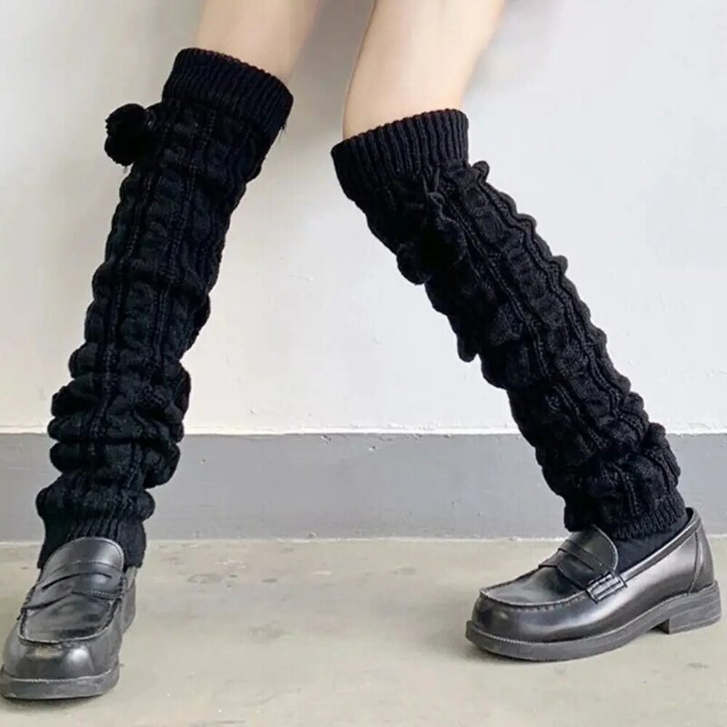 جوارب نسائية طويلة ملتوية محبوكة لتدفئة الساق ، جوارب دافئة فوق الركبة ، أكمام طويلة لساق الساق ، شتوية ، جديدة