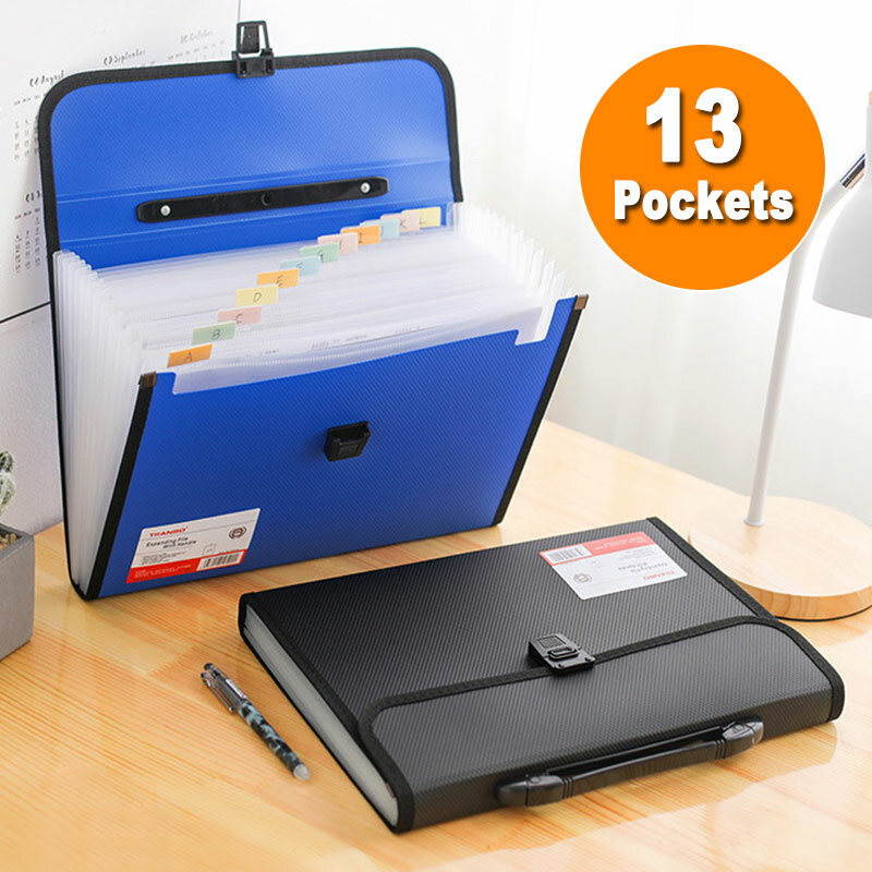 حقيبة الجهاز المحمولة للطلاب ، مشبك ورق متعدد الطبقات ، ملف تمديد حقيبة ، مجلد المحمولة ، منظم تخزين المحفظة ، محفظة ، A4 ، 13 جيب