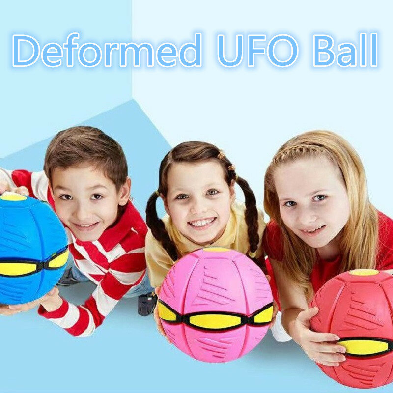 أطفال شقة رمي القرص الكرة تحلق UFO كرات سحرية مع للأطفال لعبة كرات صبي فتاة ألعاب رياضية في الهواء الطلق هدية شقة الكرة