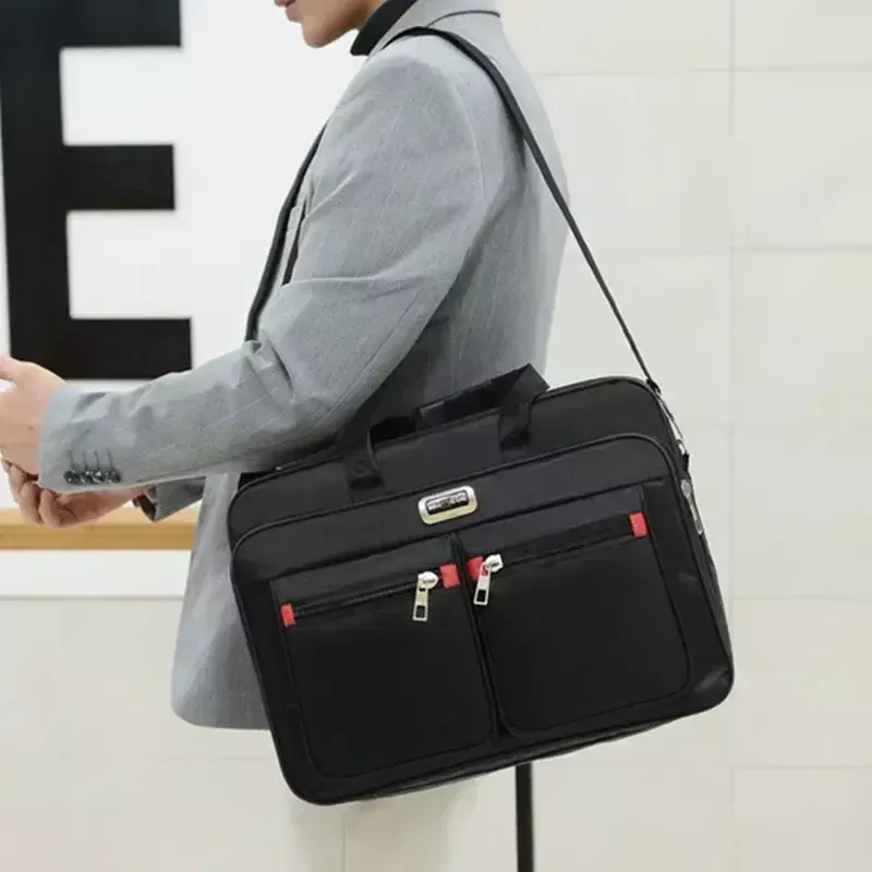 حقيبة كمبيوتر محمول متعددة الوظائف بسعة كبيرة للرجال ، حقيبة رجال الأعمال ، حقيبة الموضة ، حقيبة يد رسول ، مكتب