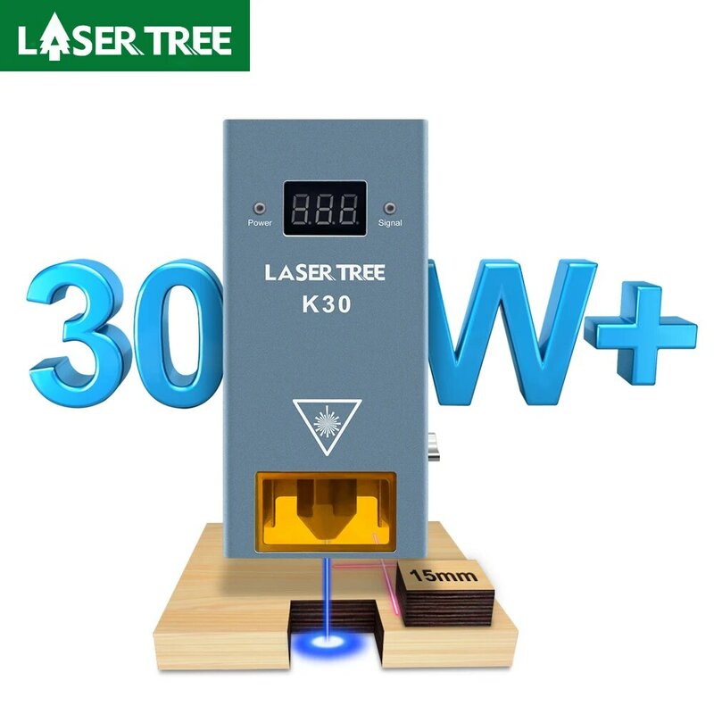 ليزر شجرة الطاقة البصرية وحدة الليزر ، مساعدة الهواء ، 6 الثنائيات ، TTL الضوء الأزرق ، رئيس ل نك حفارة ، أدوات القطع ، 30 واط ، K30