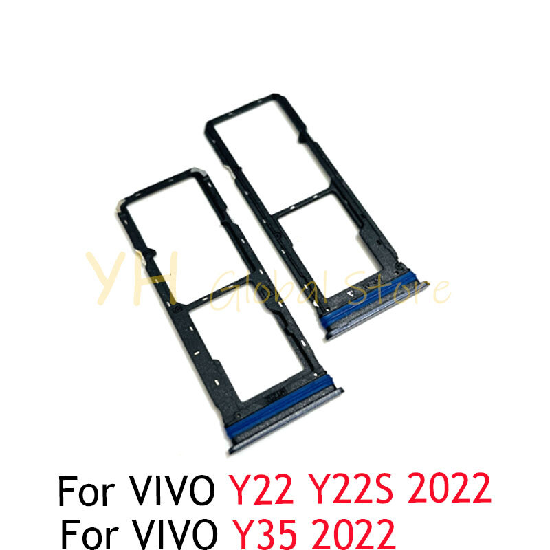 حامل صينية بفتحة لبطاقة Sim ، قطع إصلاح ، مناسب لـ VIVO Y22 ، Y22S ، Y35 ، 5G ، من VIVO Y22