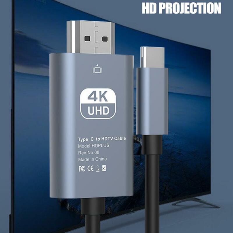 HDMI كابل الإسقاط لماك بوك برو الهواء سامسونج لينوفو ثينك باد التبديل ، 4K @ 30Hz ، USB نوع C إلى كابل HDMI ، 2m