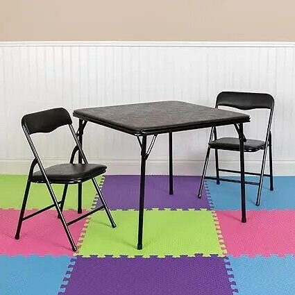 طقم طاولات وكراسي مربعة قابلة للطي للأطفال ، الرعاية النهارية والفصول الدراسية ، طاولة أنشطة للأطفال ومجموعة الكراسي ، OWay
