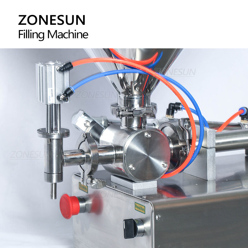 ZONESUN ZS-GTPC1 الهوائية معجون العسل ملء آلة زجاجة حشو صلصة المربى الفلفل الحار الغذاء والمشروبات آلات التعبئة والتغليف