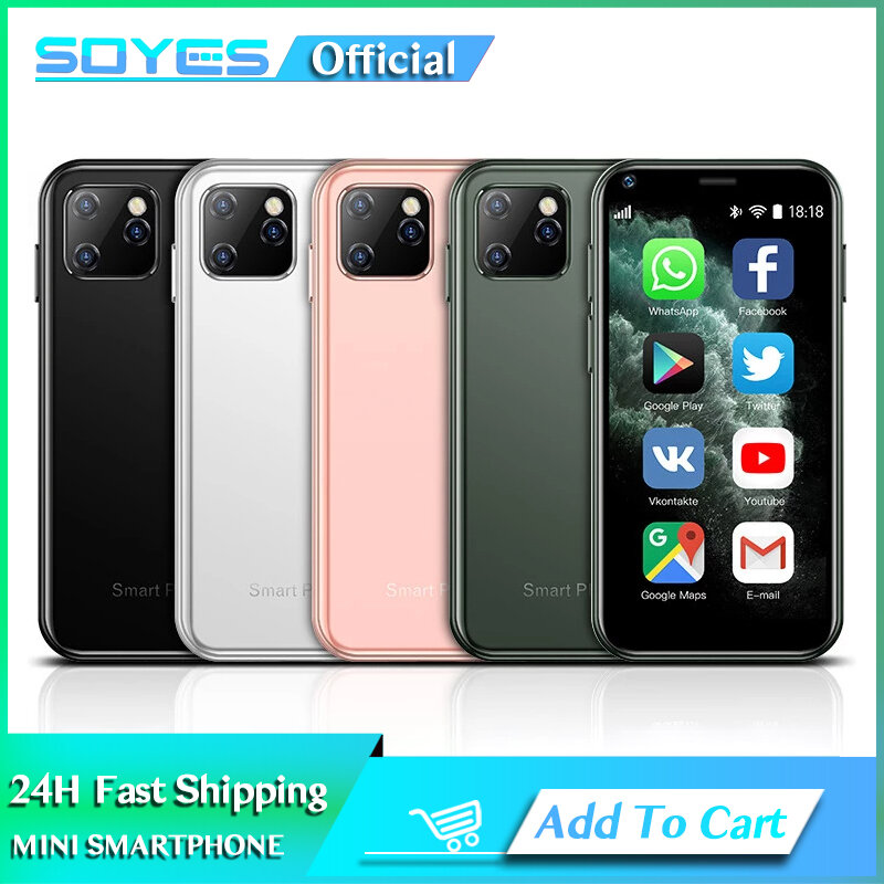 SOYES XS11 هاتف ذكي صغير الحجم يعمل بنظام الأندرويد 1GB RAM 8GB ROM 2.5 ''رباعي النواة متجر جوجل بلاي 3G هاتف محمول صغير لطيف