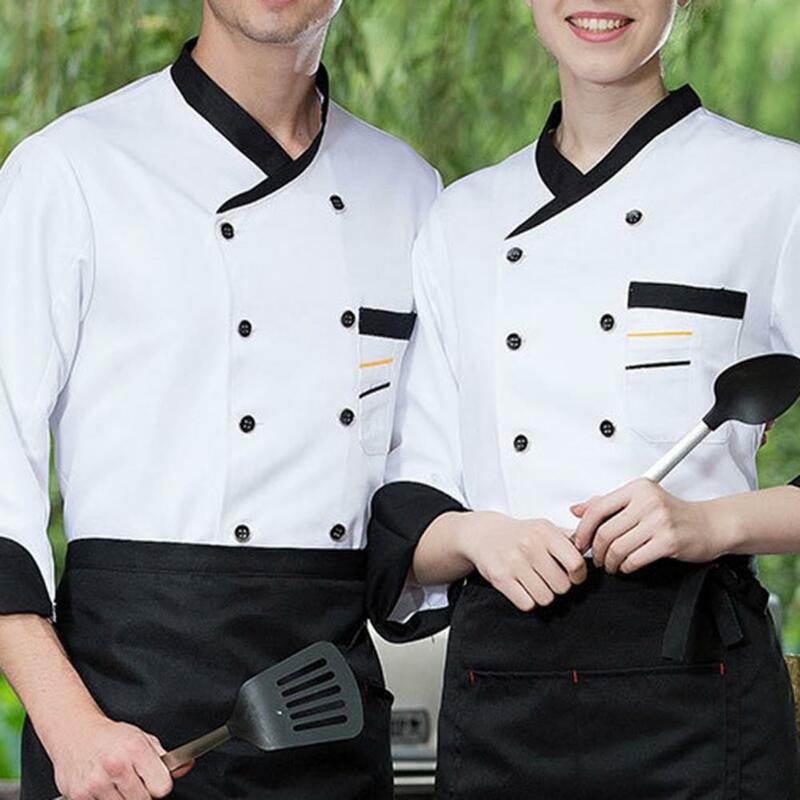 طاه عمال الطبخ موحدة طويلة الأكمام فندق مطعم الشيف قميص الخريف الشتاء جيب الشيف الملابس
