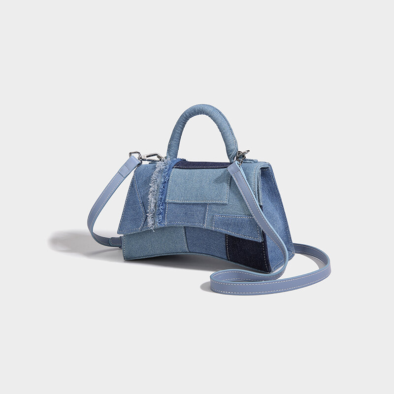 حقيبة كتف جينز من JIOMAY للنساء ، حقائب يد بتصميم مرقعة ، محفظة كروس بودي متعددة الوظائف ، محفظة عملات معدنية ، موضة جديدة