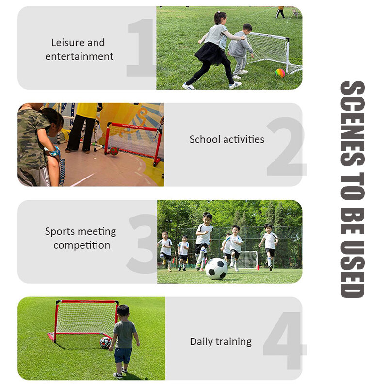 شبكة هدف كرة القدم للشباب قابلة للطي المحمولة ، خالية من التركيب ، معدات تدريب كرة القدم ، في الهواء الطلق ، في الداخل ، الرياضة ، طفل