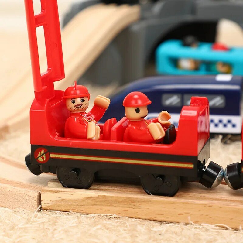 الكهربائية ألعاب قطار سكة حديدية السيارة الصوت قاطرة المغناطيسي النقل صالح لجميع الماركات خشبية لعب أطفال-مسار سيارات للأطفال