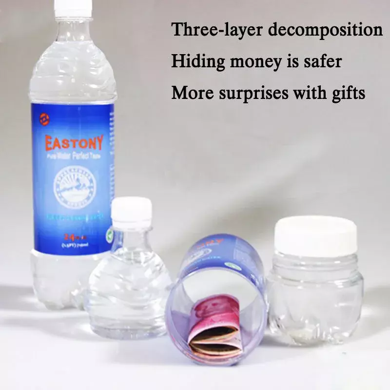 شكل زجاجة ماء صناديق التخزين مفاجأة سر 710 مللي المخفية الأمن الحاويات خبأ صندوق الأمان البلاستيك الجرار المنظمة