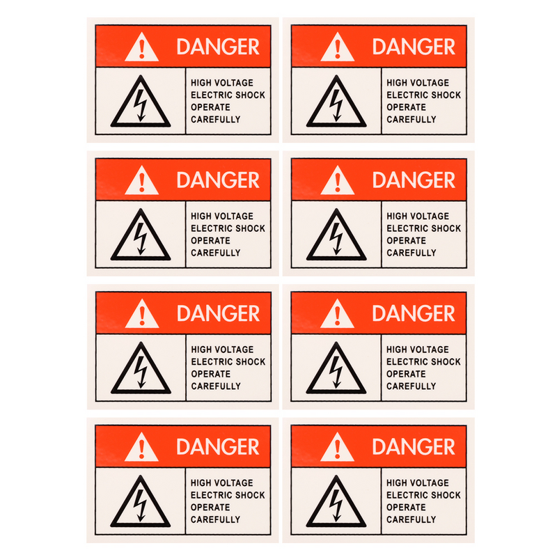 ملصق مضاد للصدمات الكهربائية ، فولطية عالية ، تحذير ، خطر الملصقات ، العلامات ، العلامات ، العلامة ، 8 *