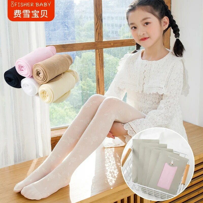 جوارب طويلة صيفية رقيقة مضادة للبعوض للبنات جوارب شفافة رقيقة للغاية بنسيج شبكي يسمح بالتهوية جوارب للأطفال