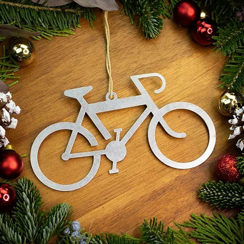 الحلي دراجة معدنية مع الحبال ، قلادة شجرة عيد الميلاد الإبداعية ، ديكور دراجة سباق ، زينة حفلة عيد الميلاد