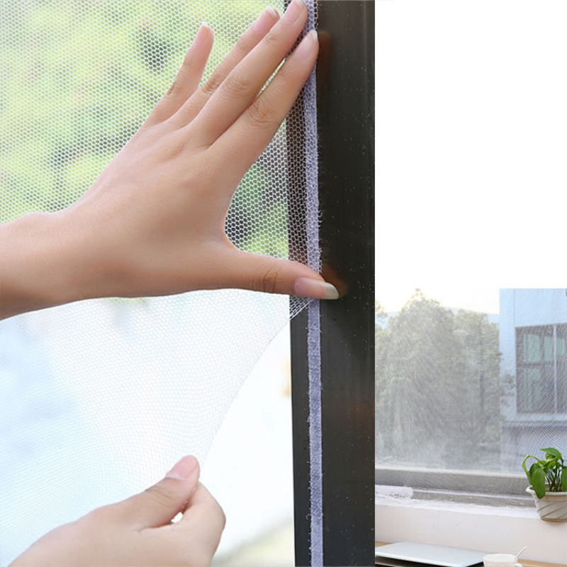 يطير البعوض نافذة صافي الحشرات DIY بها بنفسك بسيطة شبكة نافذة الشاشة صافي داخلي شبكة علة ناموسية سهلة لتناسب مع الشريط المنسوجات المنزلية