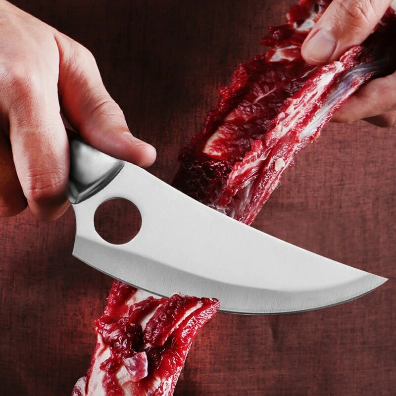الفولاذ المقاوم للصدأ سكين نزع العظم سكينة مطبخ للطهاة اللحوم الساطور في الهواء الطلق التخييم الطبخ القاطع سكين الجزار أداة المطبخ