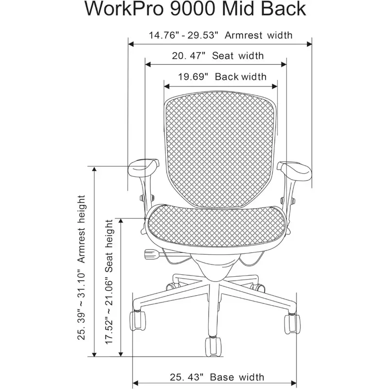 كرسي كمبيوتر ، مقعد هوائي ، تعديل الارتفاع للتخصيص ، تصميم متعدد الوظائف وكرسي بذراعين بوسادة جل ، لون أسود