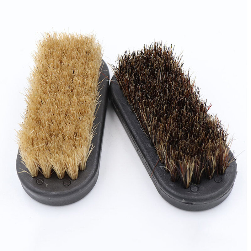فرشاة شعيرات عالية الجودة لتنظيف الأحذية والأحذية ، فرشاة تنظيف منزلية محمولة ، صلبة وناعمة ، مقبض خشبي ، 4 بوصة ، 89 × 39 مم