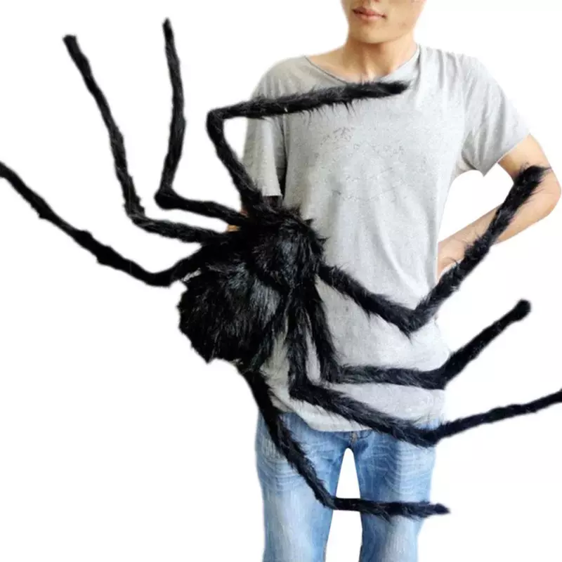 1 قطعة 30 سنتيمتر ، 50 سنتيمتر ، 75cmSuper كبير أفخم العنكبوت مصنوعة من الأسلاك و أفخم الأسود و متعدد الألوان نمط للحزب أو هالوين الزينة