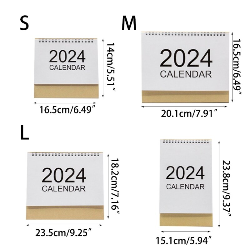 co231 2024 تقويم مكتبي صغير لتزيين المكاتب المنزلية لمخطط الجدول الزمني اليومي