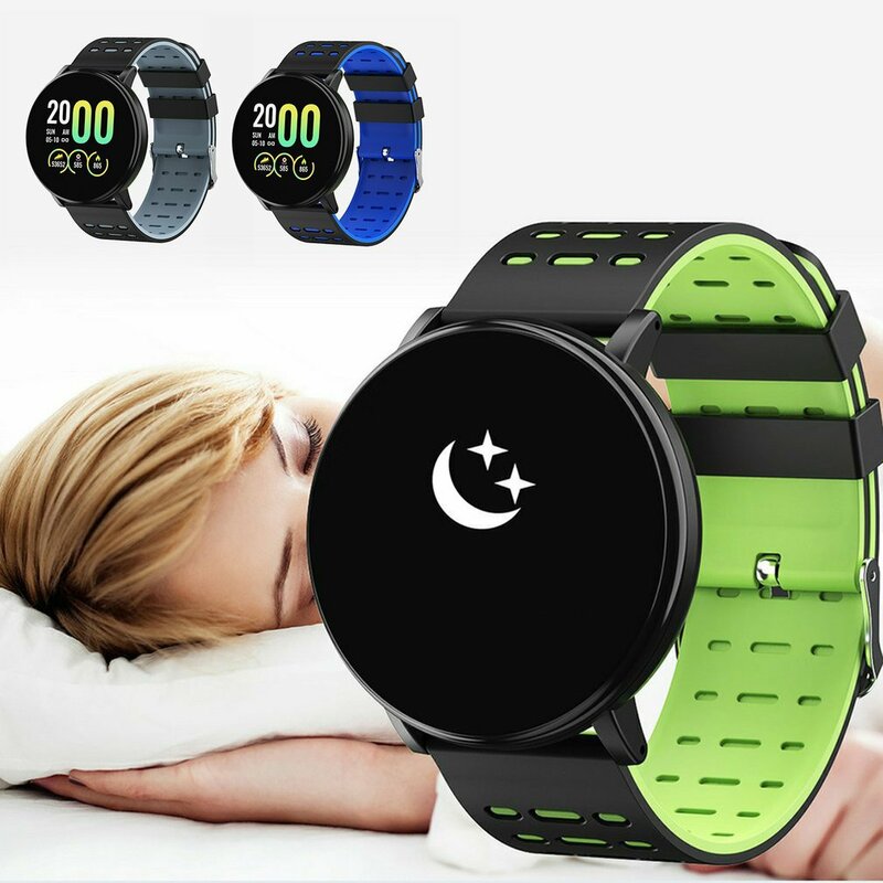 119Plus ساعة ذكية الرجال النساء جهاز تعقب للياقة البدنية سوار ذكي معدل ضربات القلب ضغط الدم رصد الرياضة Smartwatch ل IOS أندرويد