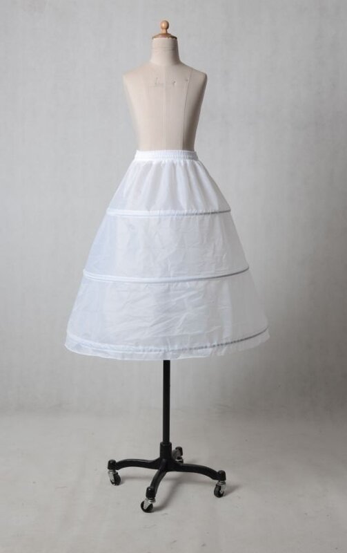 3 هوب ثوب نسائي قصير الزفاف ثوب نسائي كرينولين تنورة زهرة فتاة فستان 45 سنتيمتر