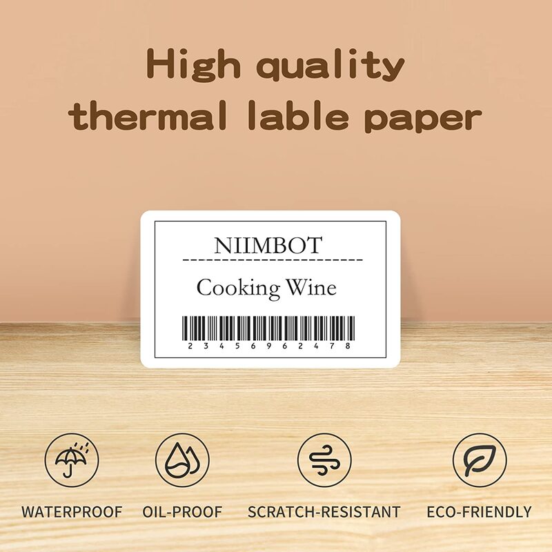 NiiMBOT-ملصق طباعة ملصقات مستديرة ذاتية اللصق ، حراري ، مقاوم للماء ، رقم رقمي ، ورق ختم الكيك ، B21 ، B3S ، B1
