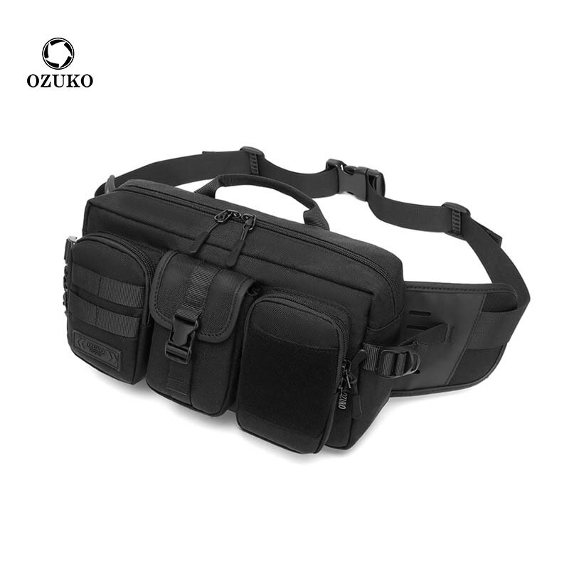 OZUKO-حقائب كتف مقاومة للماء للرجال ، حقيبة كروس بودي للذكور ، حقيبة رسول رحلة قصيرة ، شحن USB ، أزياء المراهقين