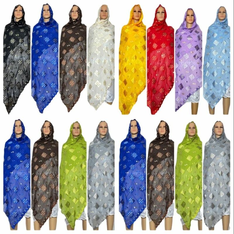 الشيفون الحجاب وشاح للمرأة المسلمة ، الحجاب مسلم ، الباشمينا ، عمامة ، شالات التطريز ، تصميم جديد ، شحن مجاني