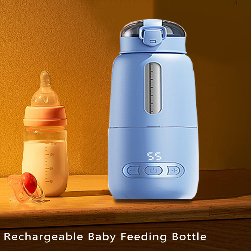 جهاز محمول لتدفئة الحليب مع شحن سريع للغاية ، حليب الثدي الفوري اللاسلكي ، تسخين الحليب الصناعي أو الماء ، سعة كبيرة للسفر