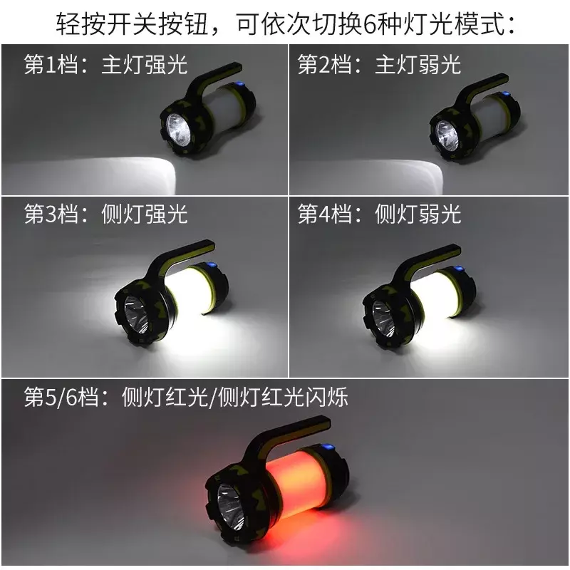 مصباح LED قوي محمول باليد مع شحن USB ، استكشاف في الهواء الطلق ، الصيد الليلي ، مصباح يدوي للطوارئ ، جديد