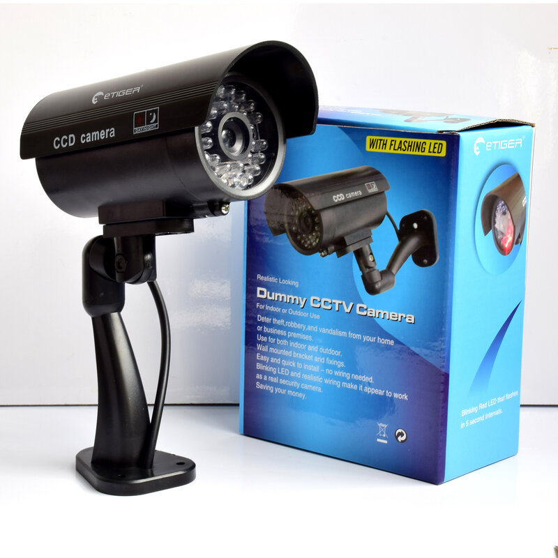 Smarsecur وهمية كاميرا وهمية مقاوم للماء كاميرا المراقبة الأمنية CCTV مع وامض ضوء ليد أحمر في الهواء الطلق في الأماكن المغلقة