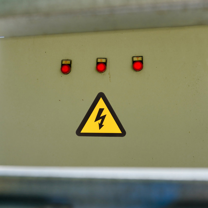 Tofficu خطر صدمة كهربائية عالية الجهد ، علامة صفراء ، ملصق فينيل ، قطع الطاقة من قبل