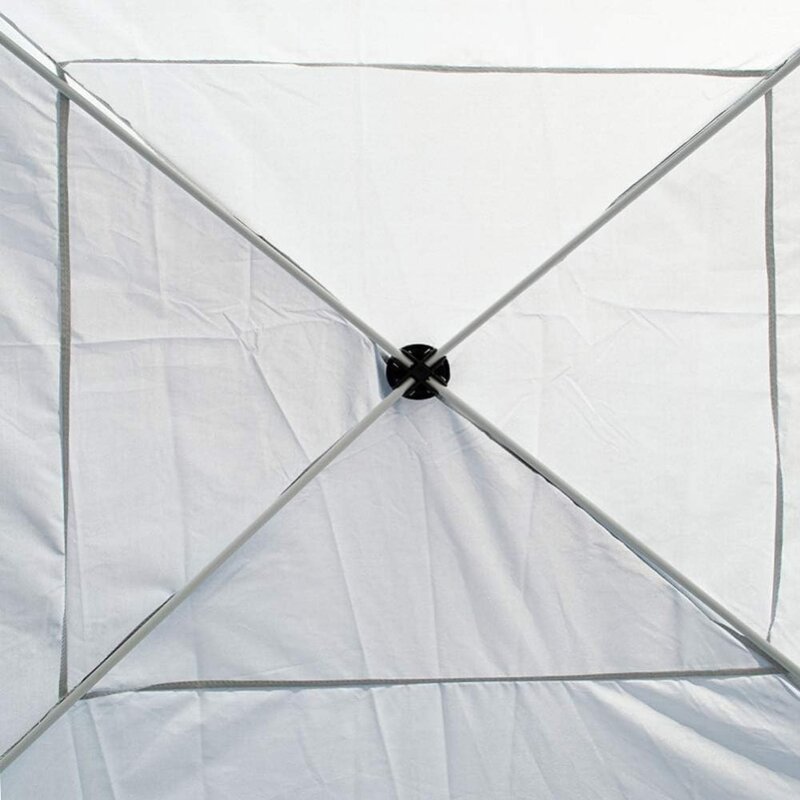 شرفة خيمة بأرجل مرتدية ، مظلة ، أبيض ، 10 × 10 بوصة