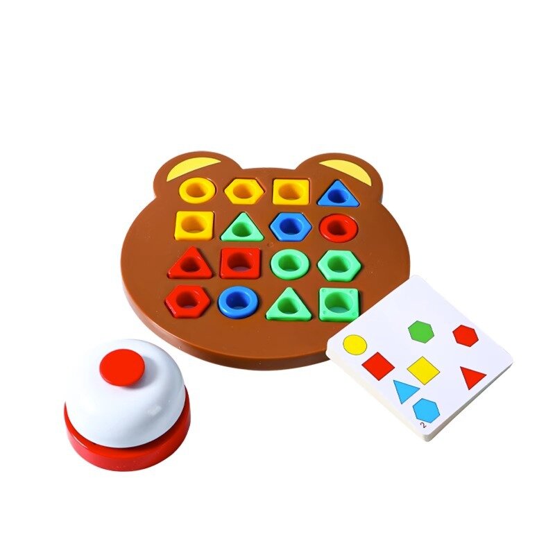 لتقوم بها بنفسك الأطفال شكل هندسي اللون مطابقة ثلاثية الأبعاد لغز الطفل مونتيسوري التعلم التعليمية التفاعلية لعبة معركة لعب للأطفال