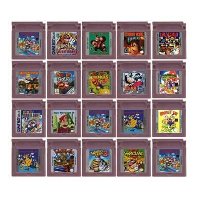 بطاقة وحدة التحكم في ألعاب الفيديو ، سلسلة ماريو ، GBC ، GBA ، 16 بت ، 6 عملات ذهبية ، Wario ، Land ، Donkey Kong ، Wario ، Land 2