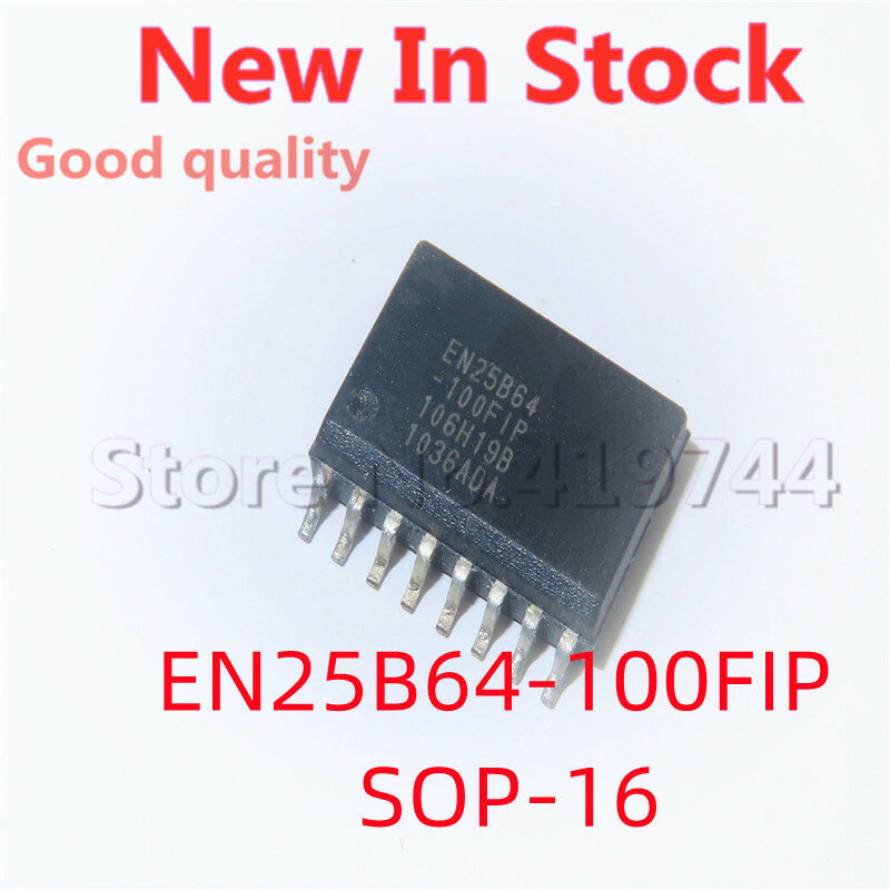 5 قطعة/الوحدة 100% جودة EN25B64-100FIP EN25B64 25B64-100FIP SMD SOP-16 LCD ذاكرة رقاقة في المخزون جديد الأصلي