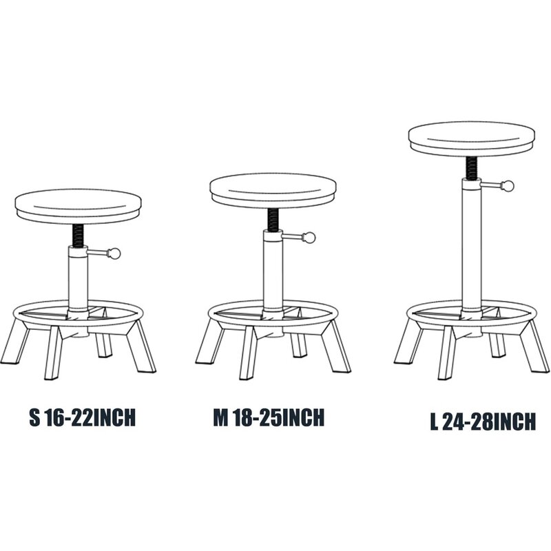 مقعد مطبخ عتيق من جزيرة PU ، كرسي قابل للتعديل ، وضع جلوس إضافي ، ارتفاع المنضدة ، 17-24 بوصة ، طقم دوار من 2