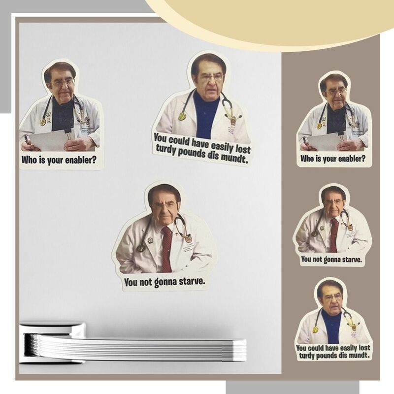 ملصقات هدية مضحكة شخصية الدكتور الآن مبادئ توجيهية لتخفيف الوزن ملصقا مغناطيس الثلاجة مغناطيس الثلاجة الزخرفية