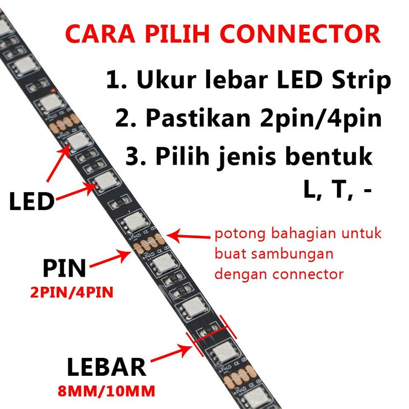 5 قطعة 2Pin 3Pin 4Pin 8 مللي متر 10 مللي متر ل 3528 5050 LED موصل الشريط كليب على مقرنة لحام مجاني زاوية PCB T L موصل