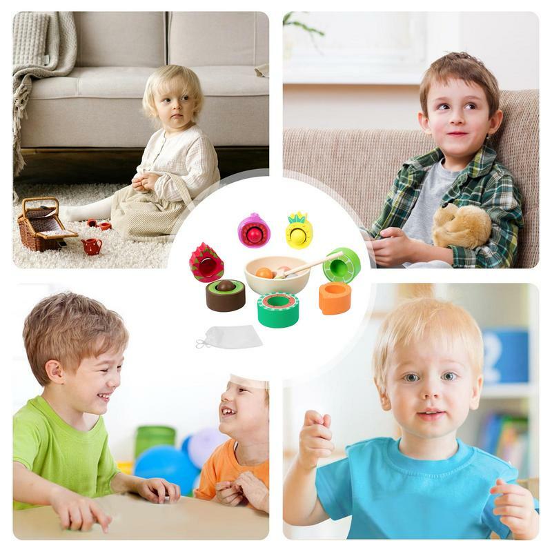 ألعاب خشبية لفرز ألوان الفاكهة ، لون مونتيسوري ، لعبة مطابقة ، ألعاب حسية ، أنشطة تعليمية ، أنشطة ما قبل المدرسة