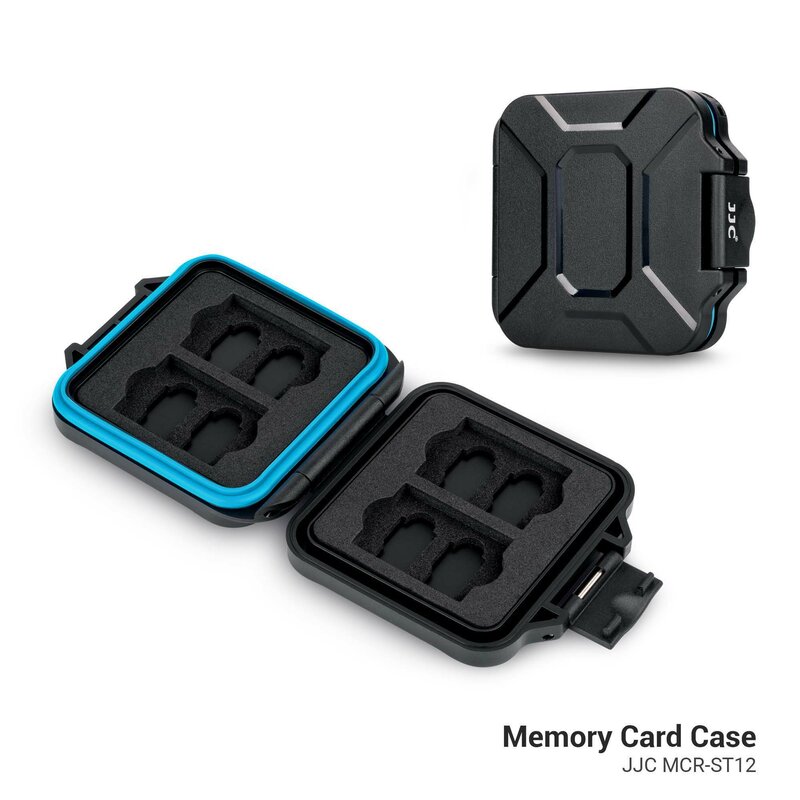 JJC-حافظة بطاقات SD صغيرة رقيقة للغاية ، حامل بطاقة ذاكرة ، صندوق تخزين لـ 4 SD SDHC ، SDXC + ، 8 بطاقات SD TF صغيرة
