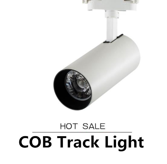 2022 LED COB 24 درجة أضواء المسارات AC220V الأضواء قابل للتعديل السكك الحديدية أضواء المسارات ing مصباح ل مول معرض مكتب أسود/أبيض