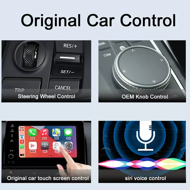 محول كاربلاي لاسلكي سلكي ، ستيريو سيارة OEM مع قابس USB والتشغيل ، اتصال تلقائي للهاتف الذكي
