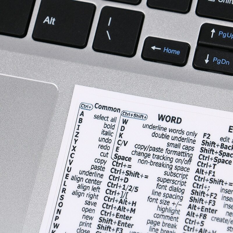 الكمبيوتر المرجعية لوحة المفاتيح اختصار ملصق لاصق لنظام التشغيل Windows الكمبيوتر المحمول سطح المكتب لاختصار غرفة الضوء لاختصار ماك بوك