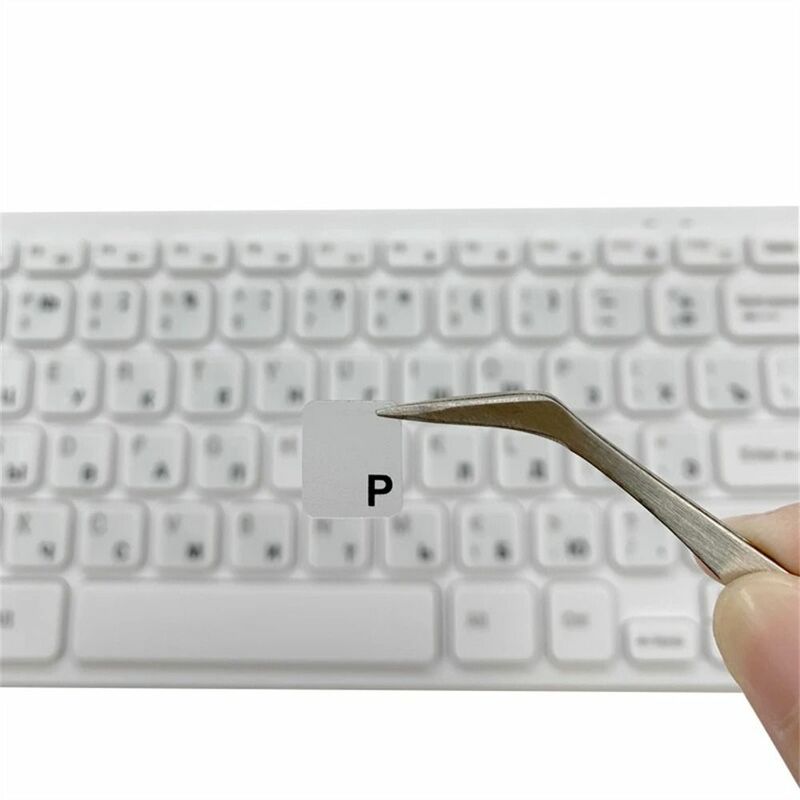 الروسية الإنجليزية ملصقات لوحة المفاتيح شفافة الكورية اللغة العبرية الأبجدية للكمبيوتر الكمبيوتر حماية الغبار ملحقات الكمبيوتر المحمول