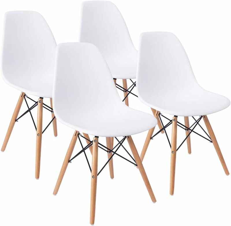 كرسي طعام طراز عصري من فورماكس لمنتصف القرن ، كرسي بلاستيكي ، صالة صدفية ، مجمعة مسبقًا ، DSW