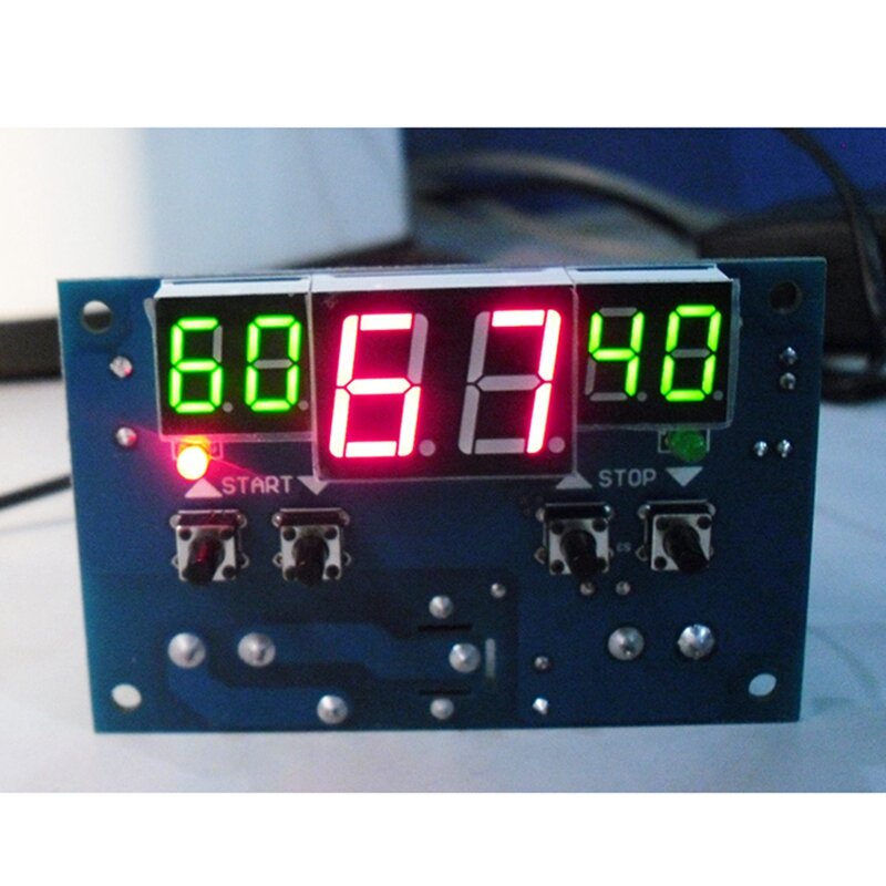 شاشة رقمية ذكية تحكم في درجة الحرارة ترموستات ، إعداد الحد العلوي والسفلي ، 3 نوافذ متزامن